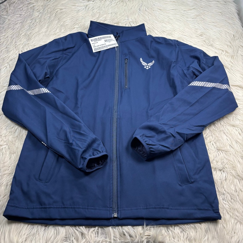 NWT US Air Force Men's M Blue PT Jacket Track Jacket Mesh Lining